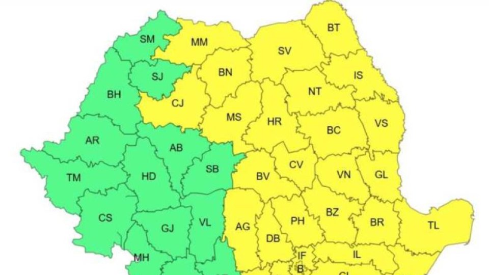 Atenționări COD GALBEN de ger, în peste jumătate de ţară, vineri şi sâmbătă