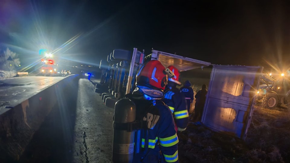 Accident pe DN13, în Hoghiz