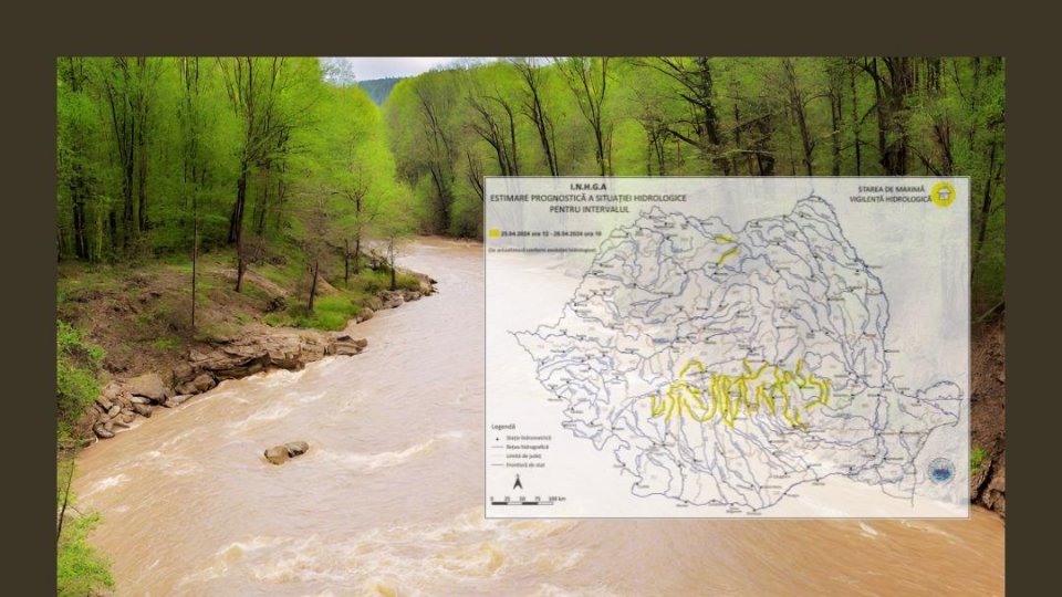 Cod galben de viituri pe râuri din 11 județe. Brașovul, printre acestea