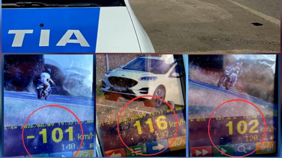 1217 situații de pericol identificate ca urmare a depășirii limitelor de viteză