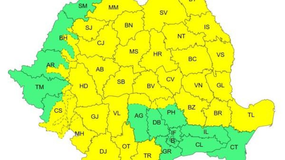 COD GALBEN de vijelii, la Brașov, pe tot parcursul zilei de 18 august!