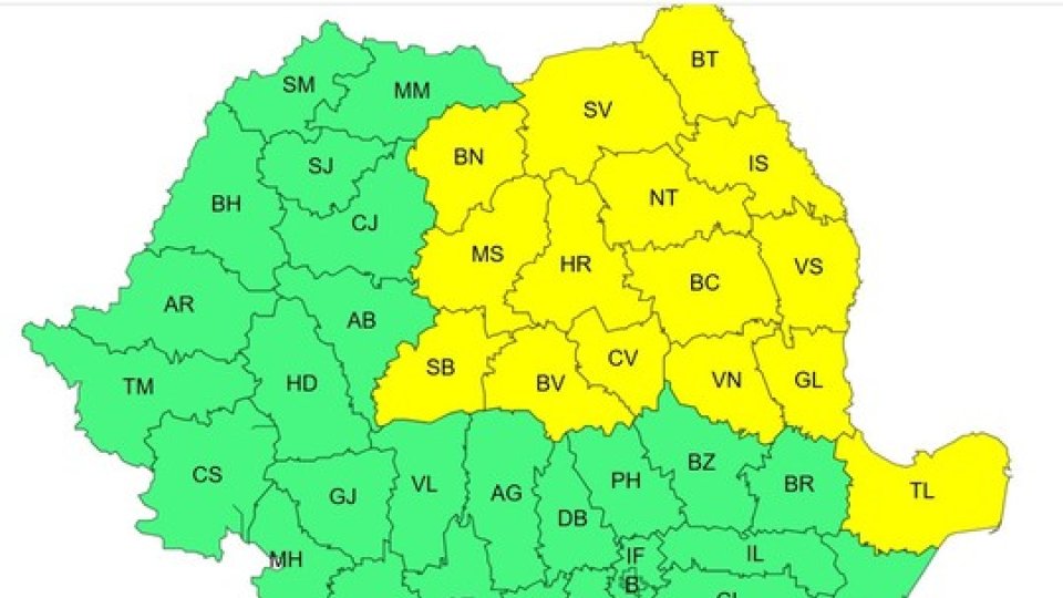 Cod galben de vânt în județul Brașov