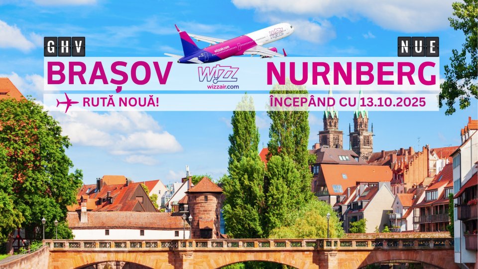 Nürnberg, noua destinație disponibilă de la Aeroportul Internațional Brașov
