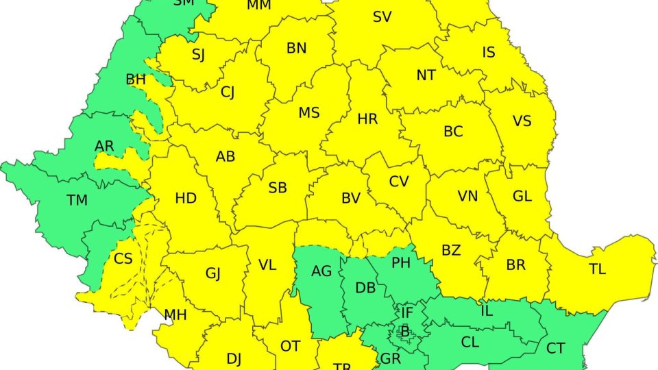 COD GALBEN de vânt puternic și vijelii. Recomandările ISU Brașov