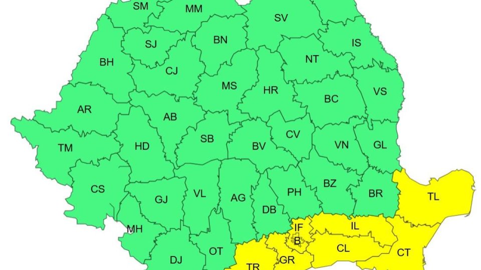 Ploi însemnate cantitativ în Bucureşti și în 7 judeţe, până miercuri la prânz