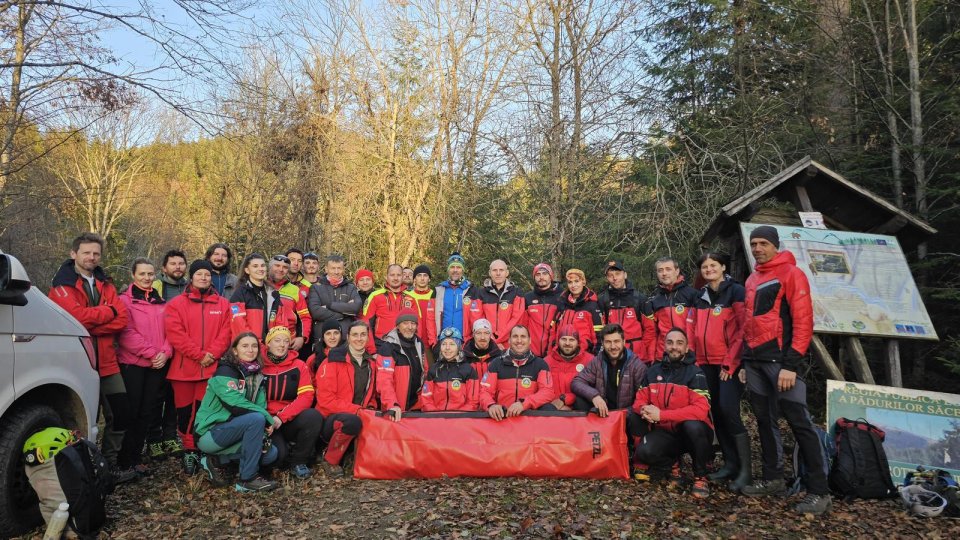 Salvamontiștii, exercițiu în canionul Tamina