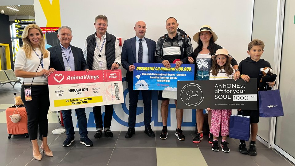Moment festiv pe Aeroportul Internațional Brașov-Ghimbav
