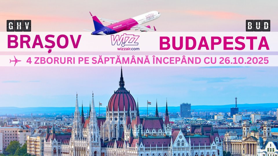 Mai multe zboruri către Budapesta, de la Ghimbav