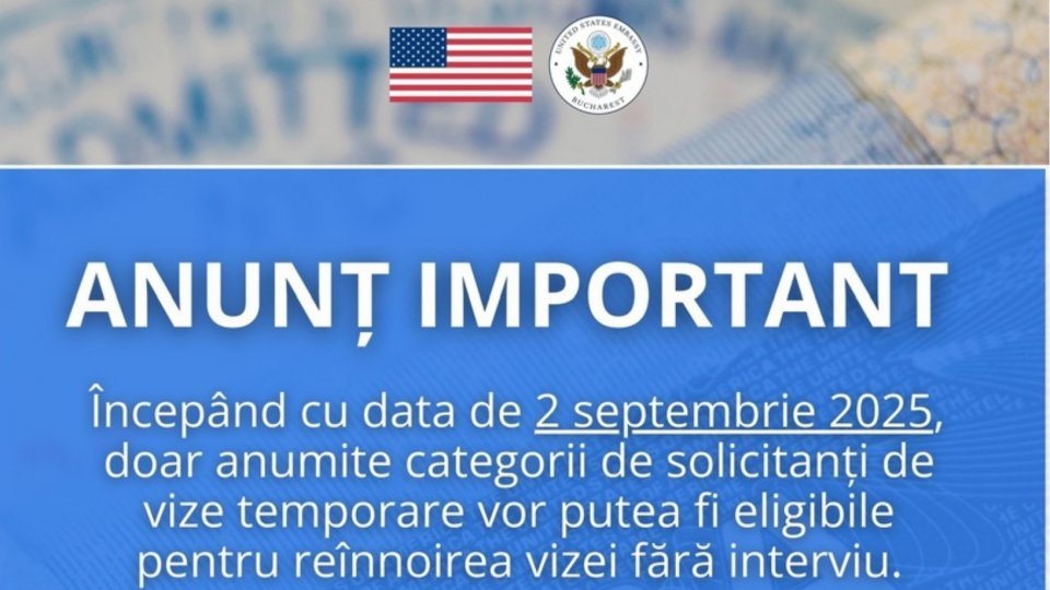 Modificări în acordarea vizelor de călătorie în Statele Unite ale Americii