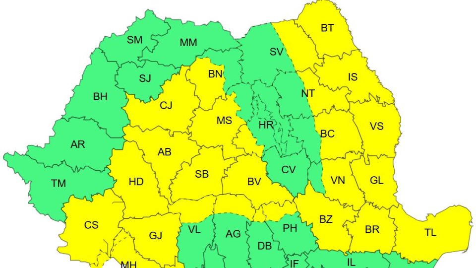 COD GALBEN de vânt puternic, la Brașov, pe tot parcursul zilei de 28 mai