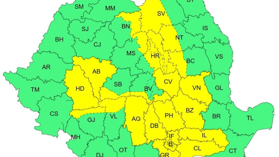 Cod galben de furtuni în România: vijelii, grindină și ploi de până la 50 de litri pe metru pătrat