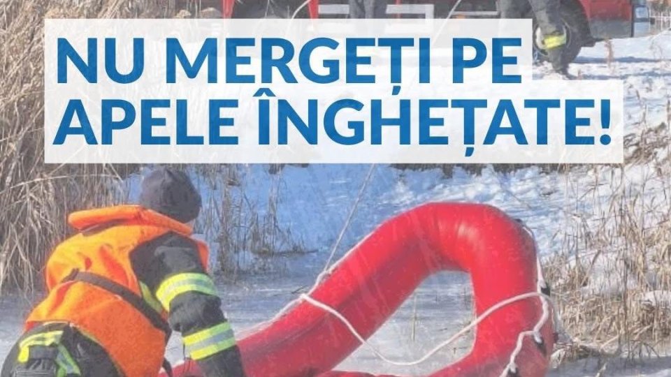 Pompierii brașoveni avertizează: „Nu mergeți pe apele înghețate!”
