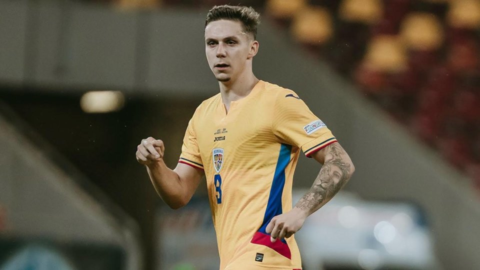 Fotbal. Atacantul Louis Munteanu nu va putea evolua în următoarele două meciuri din Liga Națiunilor