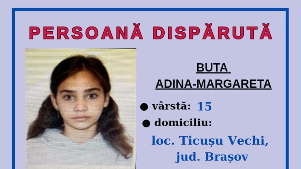 Minoră de 15 ani, căutată de polițiștii brașoveni