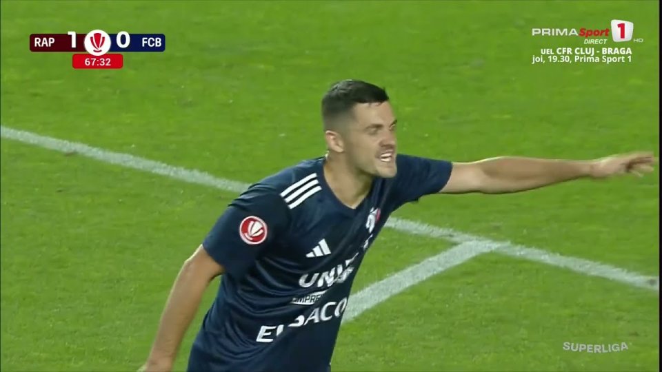 VIDEO Fotbal: Rapid, noul lider al Superligii, după 2-1 cu FC Botoșani