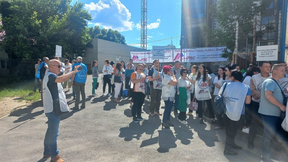 Protest la Finanțele din Brașov
