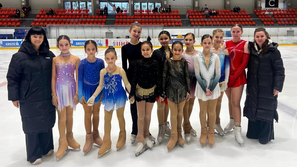 Patinaj artistic / Rezultate bune pentru Corona Brașov la Naționalele de juniori și Crystal Skate