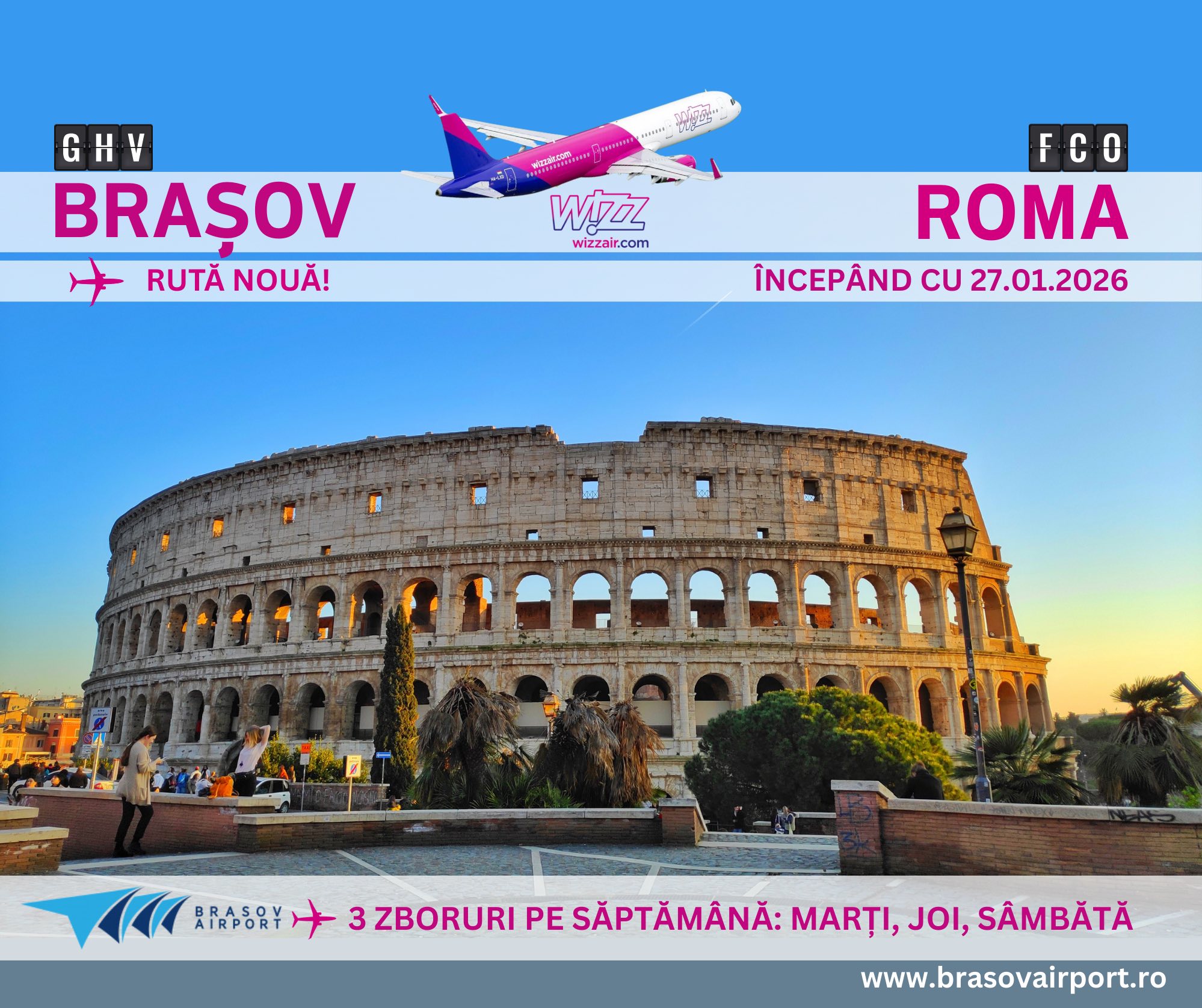FOTO: Facebook / Aeroportul Internațional Brașov